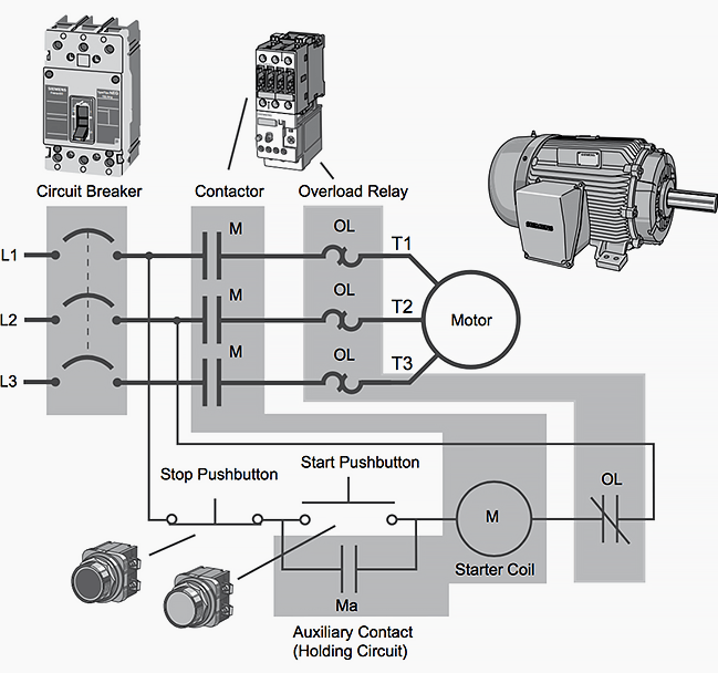 3 Phase Air Compressor Motor Starter Wiring Diagram