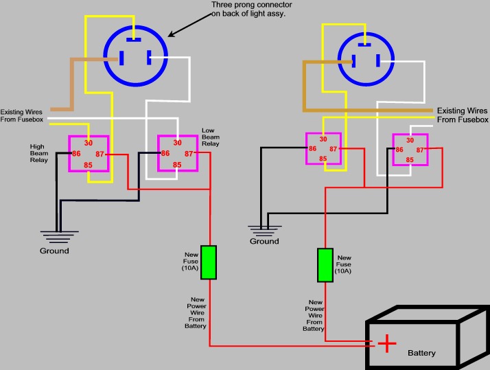 H4 Headlight Wiring Diagram