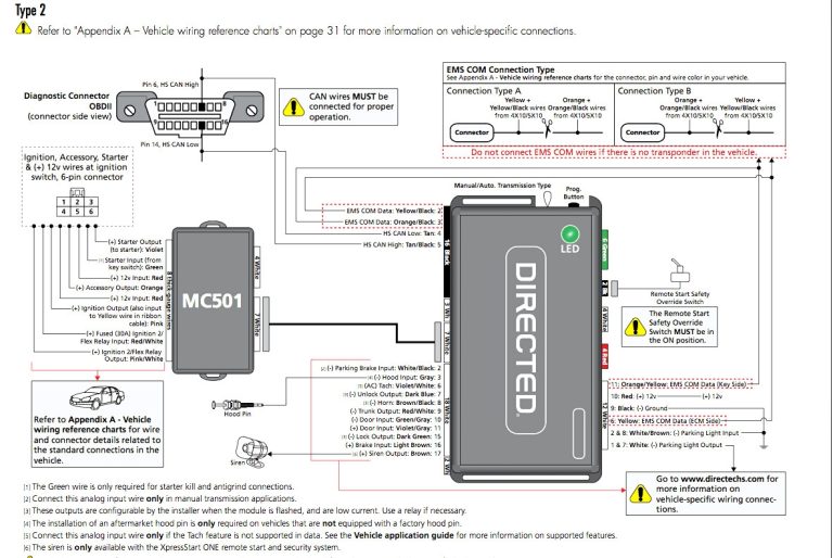 Directed Electronics 4X03 Wiring Diagram