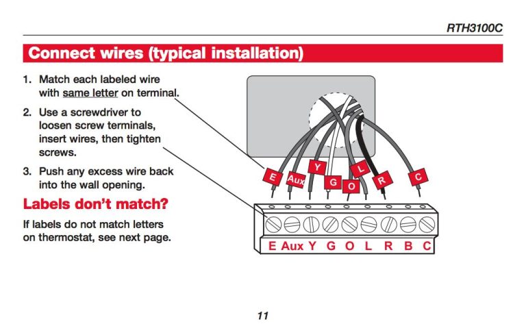 Honeywell Thermostat Rth2300B1012 Wiring Diagram