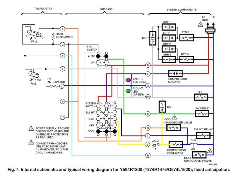 Honeywell T834N1002 Wiring Diagram