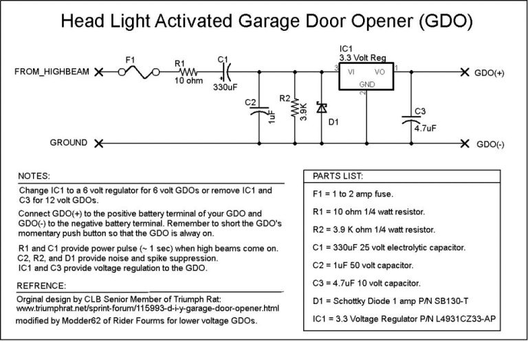 Garage Door Opener Capacitor Wiring Diagram