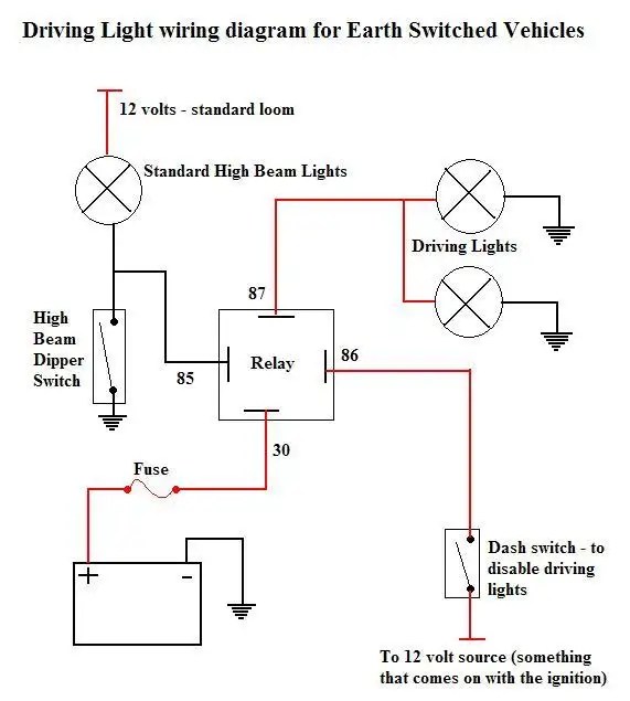 Driving Light Wiring Diagram