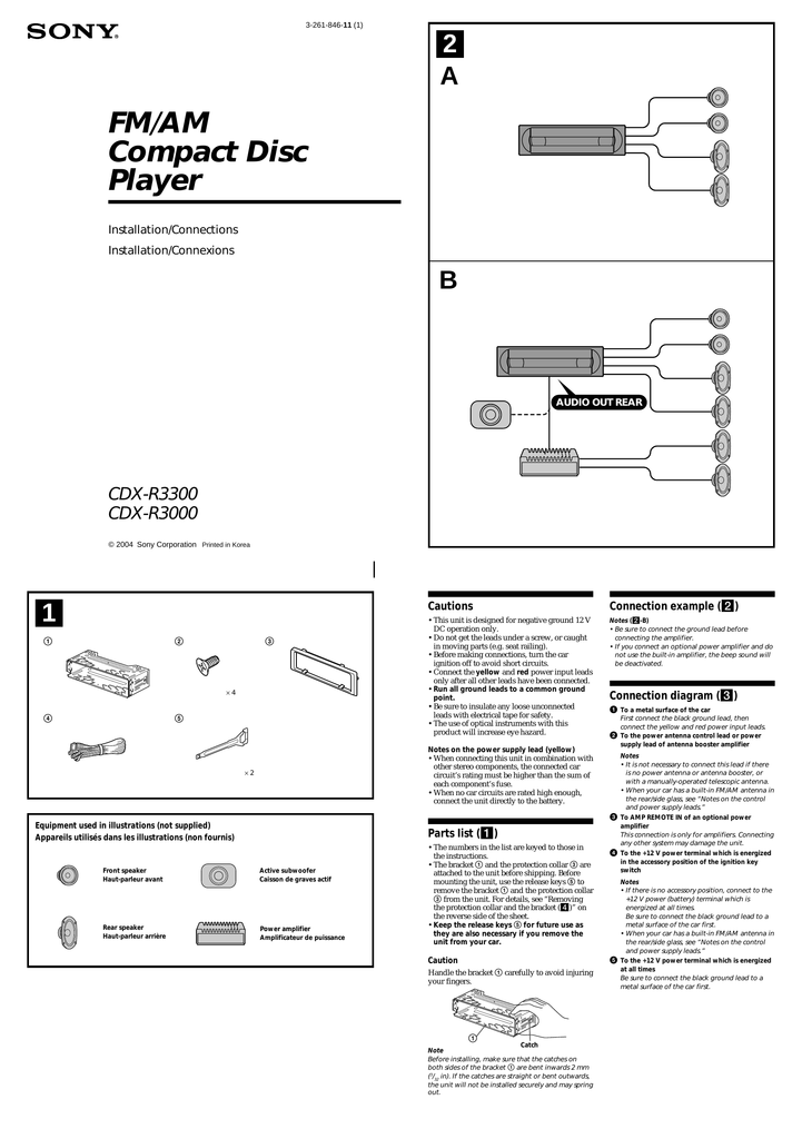 Sony Cdx F50M Wiring Diagram