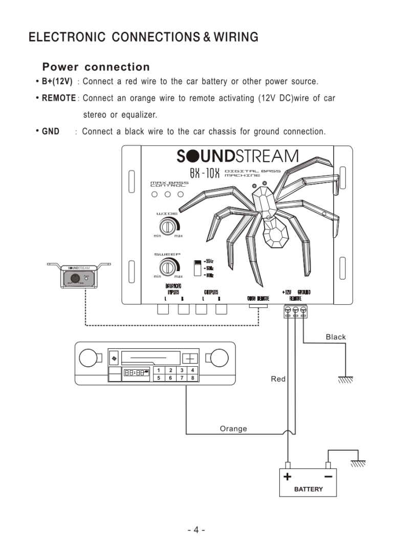Soundstream Bx-108Z Wiring Diagram