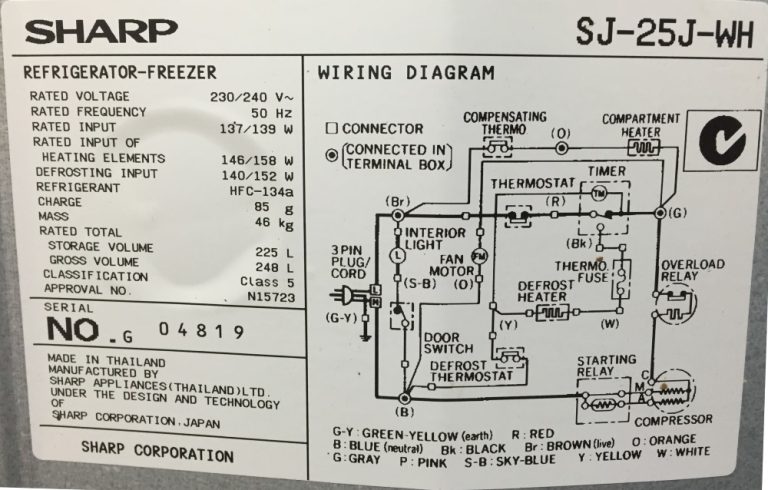 Single Door Refrigerator Wiring Diagram Pdf