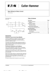 Eaton Motor Control Basic Wiring PDF Transformer Relay
