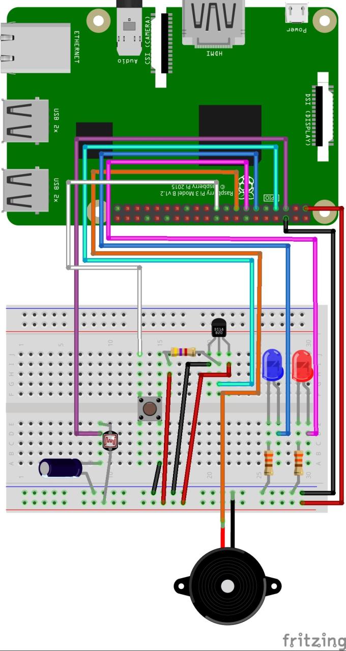 Raspberry Pi 3 Wiring Diagram