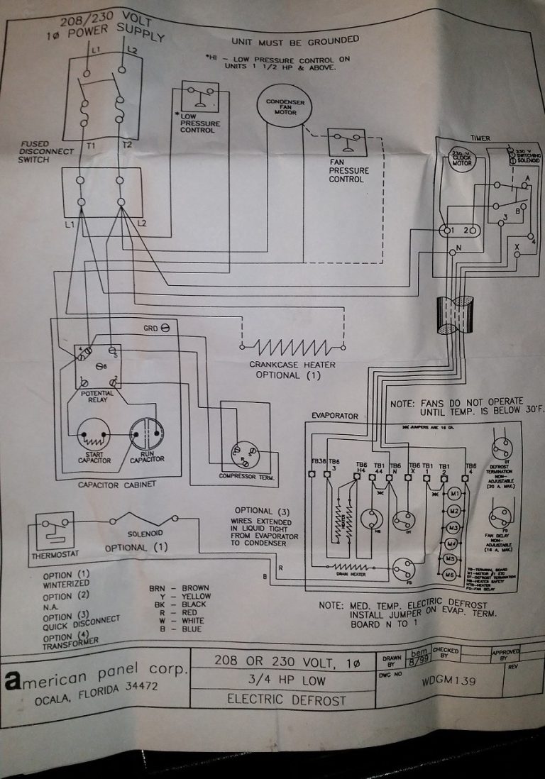 True T-49 Refrigerator Wiring Diagram