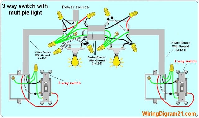 Three Way Switch Wiring Diagram Power At Light