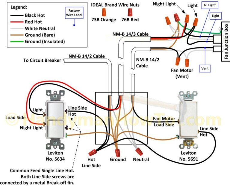 Ceiling Fan Wiring Diagram Two Switches