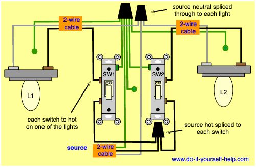 Wiring 2 Lights To One Switch