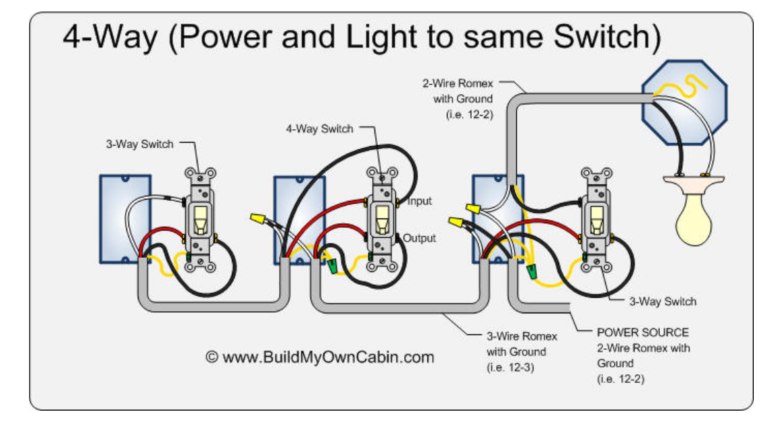 4 Way Switch Wiring Diagram Multiple Lights