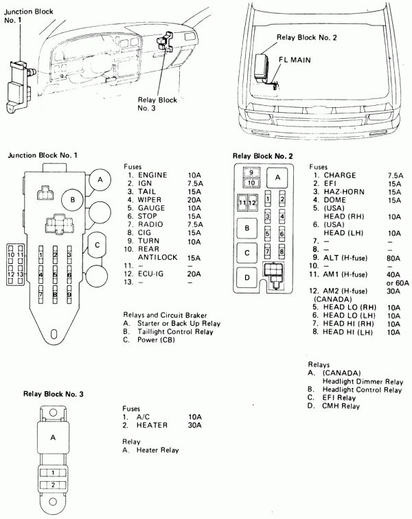 1989 Toyota Camry Radio Wiring Diagram