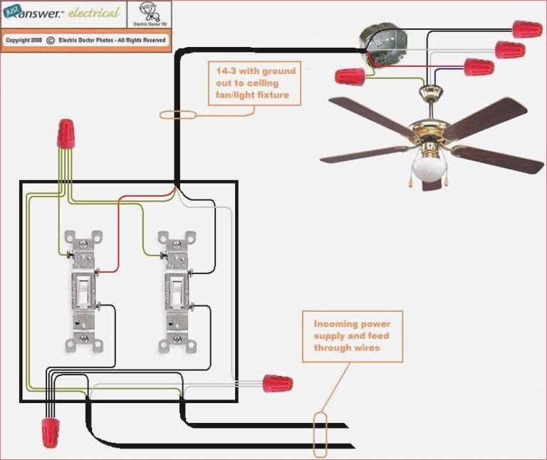 4 Wire Ceiling Fan Switch Wiring Diagram