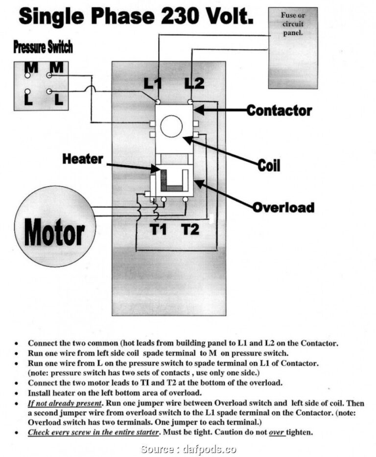 3 Phase Air Compressor Pressure Switch Wiring Diagram