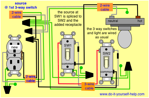 Three Way Switch Wiring Diagram One Light