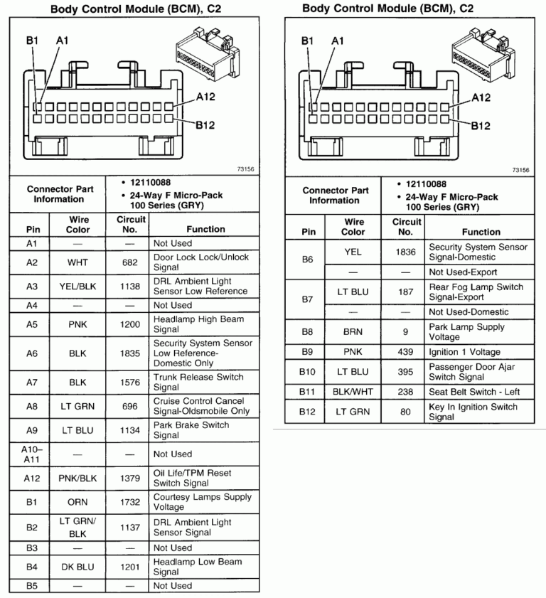 2003 Pontiac Grand Am Car Stereo Wiring Diagram