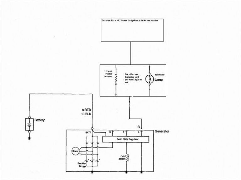 1 Wire Alternator Wiring Diagram