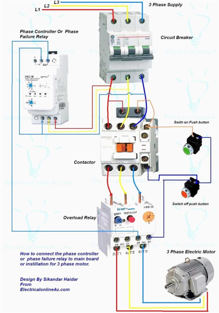 Electric Motor Wiring Diagram 3 Phase