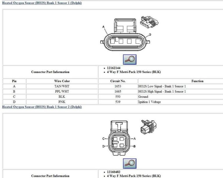 4 Wire O2 Sensor Wiring Diagram Nissan