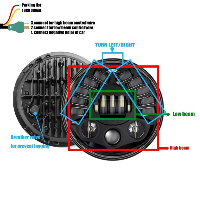 7 Round Led Headlight With Turn Signal Wiring Diagram