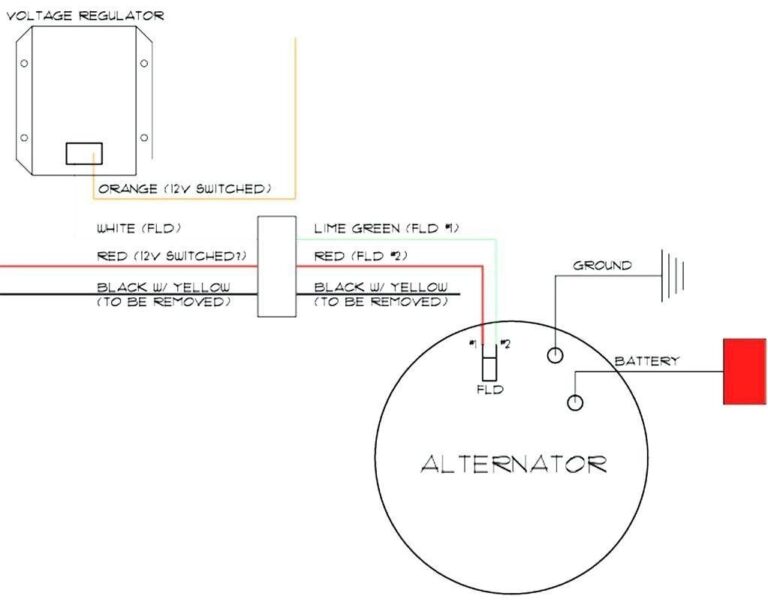 3 Wire Alternator Wiring Diagram Internal Regulator