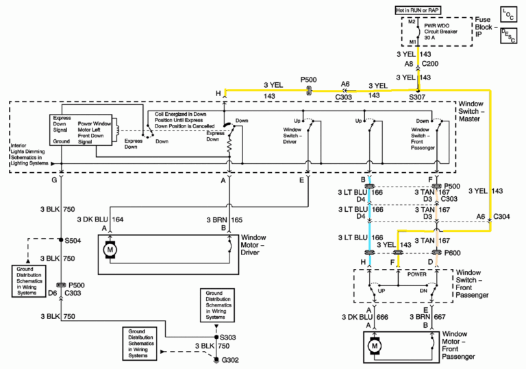 Power Window Switch Wiring Diagram