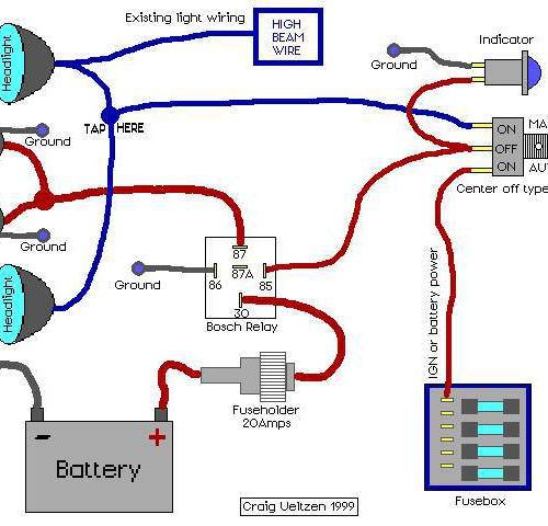 Relay Wiring Diagram For Lights