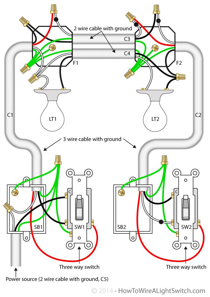 3 Way Switch Diagram With 2 Lights