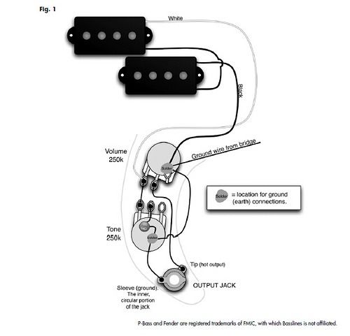 P Bass Wiring Diagram