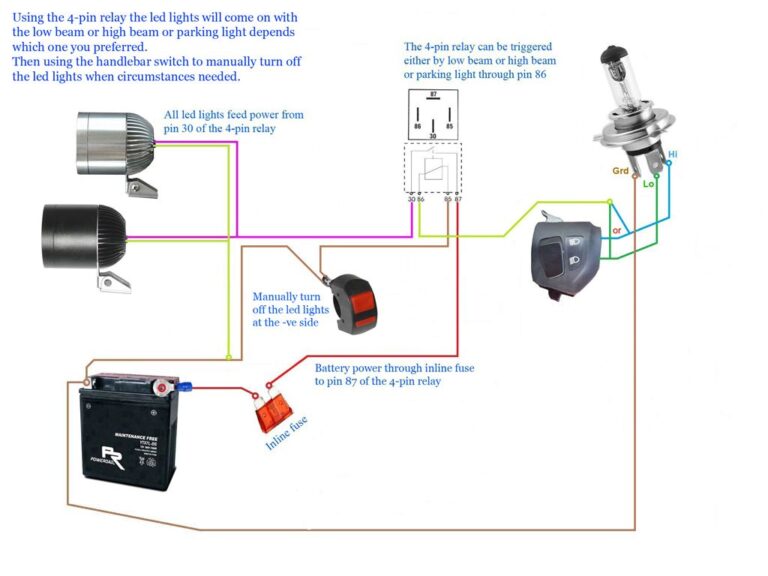 Headlight Wiring Diagram With Relay