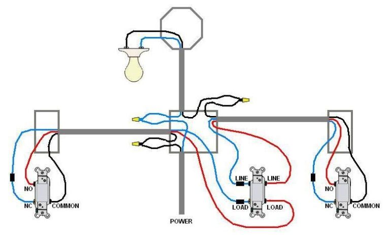 4 Way Switch Wiring Diagram Light Middle