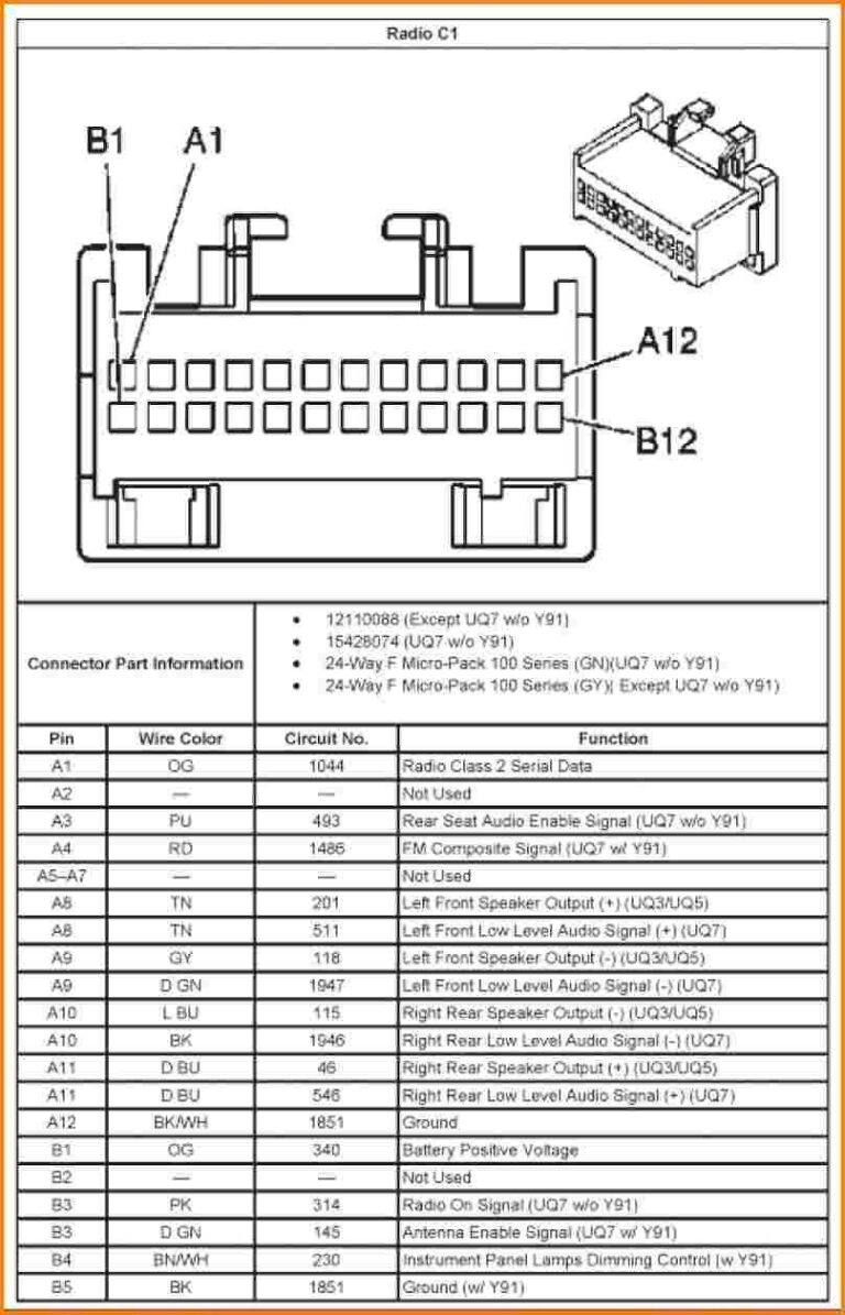 2009 Chevy Cobalt Stereo Wiring Diagram