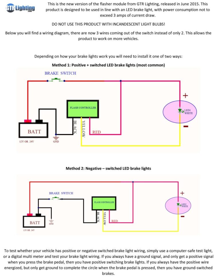 3 Wire Led Tail Light Wiring Diagram