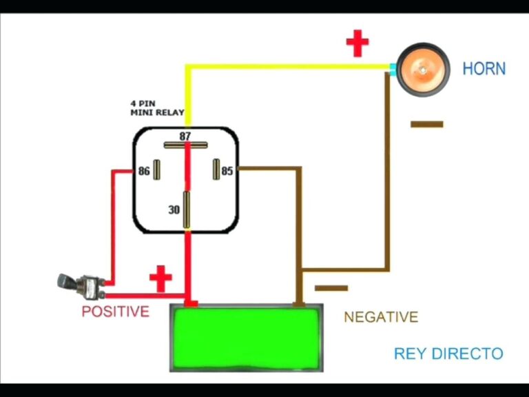 4 Pin Relay Wiring Diagram Horn